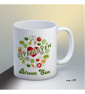 Kişiye Özel Diyetisyen Temalı Kupa Bardak