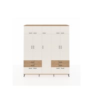 Hyperion Dolap 12 Raflı 4 Çekmeceli 2 Askılı 220x44x243 Çam-Aytaşı/Çam