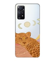 Redmi Note 12 Pro 4G Uyumlu Leopar Tasarımlı Şeffaf Telefon Kılıfı