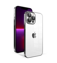 Vendas iPhone 13 Pro Uyumlu (13 Pro) Veve Serisi Parlak Renkli Kenarlı Elektroplated Magic Silikon Kılıf (Siyah)