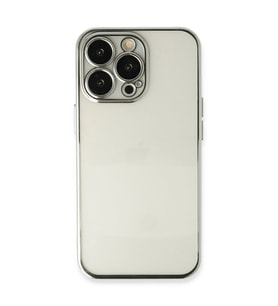 Apple İphone 14 Pro Max Kılıf Razer Lensli Silikon - Gümüş