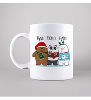 Wee Bears & Yılbaşı Tasarımlı Kupa Kişiye Özel