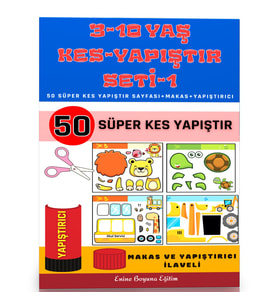 3-10 Yaş KES YAPIŞTIR Seti (50 Tam Sayfa)