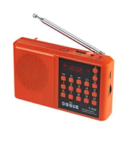 Ultratekno Y-096 Bluetoothlu Deprem Radyosu Şarjlı Acil Durum Radyosu 18650 Pilli FM/USB Destekli LED Fenerli Taşınabilir Radyo (Turuncu)