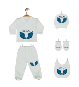 Pia Baby Gl 2204 İsme Özel Beşli Zıbın Set