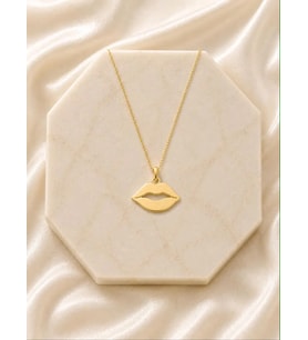 Kişiye Özel Minimal Dudak Kolye 925K Gümüş (Gold)