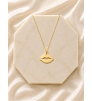Kişiye Özel Minimal Dudak Kolye 925K Gümüş (Gold)