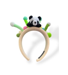 Caş Dekorasyon Karışık Renk Panda Figürlü Taç (Çok Renkli)