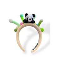 Caş Dekorasyon Karışık Renk Panda Figürlü Taç (Çok Renkli)