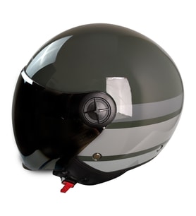 Motosiklet Yarım Kask Vizör R22.06 Sertifika Fiber Material Nardo Gri Motor Kaskı