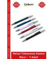#Kalem Lüks Kaliteli Şık Ofis Hediyesi Kurumsal Promosyon Metal Tükenmez Kalem Mavi 1 Adet
