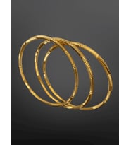 Gold Renk Desenli 3'lü Halka Model Parlak 316L Kadın Çelik Bileklik Seti   Modern ve Zarif