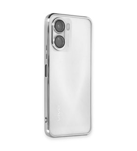 Vivo Y16 Kılıf Razer Lensli Silikon - Gümüş