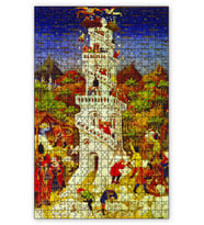 Cakapuzzle Babil Kulesi Puzzle Yapboz MDF (Ahşap) (120 Parça)