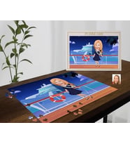 BK Gift Kişiye Özel Tatilci Kadın Tasarımlı 1000 Parça Profesyonel Puzzle-5, 1000 Puzzle, Arkadaşa Hediye
