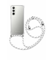 Tecno Spark 40 Pro Boyun Askılı Şeffaf Tank Kılıf Beyaz