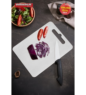 Paslanmaz Çelik Kesme Tahtası 33x25 cm, dayanıklı ve şık mutfak gereci