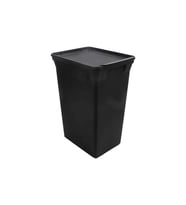 Qutu Trashbin Siyah 40 L plastik çöp kovası