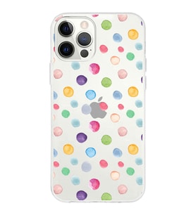 PrintiFy Apple  iPhone 12 Pro Max ile Uyumlu 1mm Slim Fit Water Color 6 Baskılı Şeffaf  Kılıf