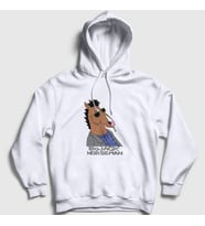 Presmono Unisex Beyaz BoJack Horseman Kapüşonlu Sweatshirt 299750tt