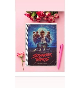 Stranger Things Defter 1 Adet Özel Tasarım A4 Boyutu Telli Çizgili Defter 21*29 Cm