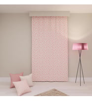 PAREDORA Pembe Geometrik Tek Kanat Fon Perde (Karışık)