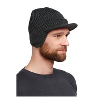 Unisex Siperli ve Kulaklı Bere - Gri