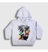 Presmono Unisex Çocuk Beyaz Stage Bob Marley Kapüşonlu Sweatshirt 265751tt