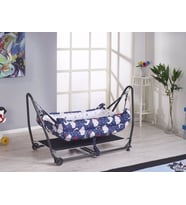 Rumiki Lüks Kolay Kurulumlu Pratik Sallanır Bebek Hamak Beşik Lacivert (LACIVERT-LACIVERT)