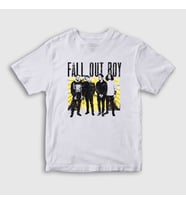 Presmono Unisex Çocuk Beyaz Band Fall Out Boy T-Shirt 394852tt