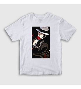 Presmono Unisex Çocuk Beyaz Muzan Kibutsuji Anime Demon Slayer Kimetsu No Yaiba T-Shirt 308721tt (Beyaz)