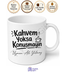 Komik Yazılı Baskılı Kupa Bardak Esprili Hediye Özel Tasarım Mug