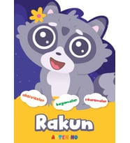 Şekilli Hayvanlar Serisi - Rakun Aktivite Boyama Çıkartma Kitabı