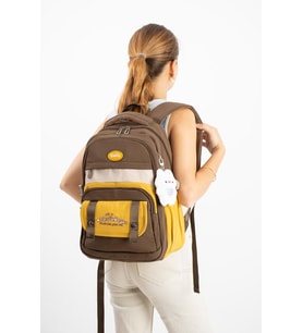 Ventis Unisex Okul Çantası Lise Ortaokul Maskotlu Sırt Çantası 43*30 Cm Çok Cepli Vnt5-H