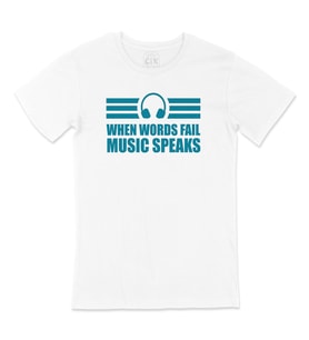 Music Speaks Headphone Tişört