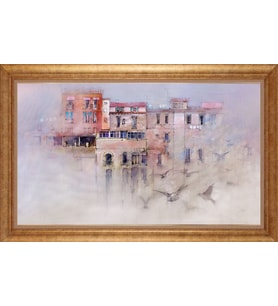 ALTIN ÇERÇEVELİ PASPARTULU TABLO CR823