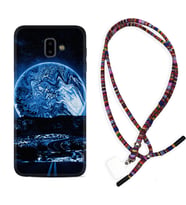Samsung J6 Plus J7 Prime J7 Pro M20 Kılıf Boyun Asklı Rasta Silikon Mavi Gece 1605