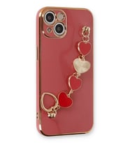 Mey İthalat® iPhone 14 Kılıf Esila Silikon - Kırmızı