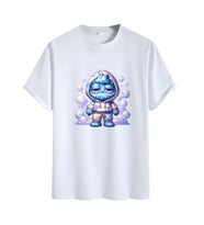 Animasyon Görselli  Unisex (Tshirt) Tişört (Beyaz)