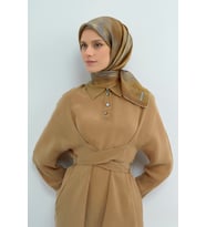 Armine Saf İpek Sura Eşarp-2026 İlkbahar-Yaz- 95130D (Gold)