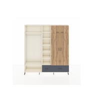Arges Dolap 12 Raflı 2 Çekmeceli 2 Askılı 220x30x243 Aytaşı-Çam/Antrasit