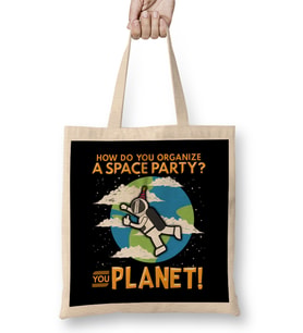 How Do You Organize a Space Party You Planet! Pun Bez Çanta Uzun Saplı