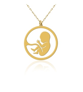 Yeni Hayat Gümüş Anneler Günü Kolyesi (Gold)