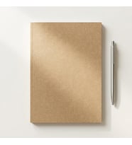 Tanıtım Amerikan Ciltli, A5 Çizgisiz Not Defter, 64 Yaprak, 110 gr. Ivory Kağıt, Ofis İçin İdeal (Kraft Kapak)