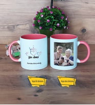 Yılın Annesi Kupa Bardak Pembe Fotoğraflı Doğum Günü Anneler Günü Hediyesi