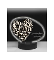 Öğretmenler Günü 3D LED Lamba, Matematik Formüllü, Şık Hediye (Krem)