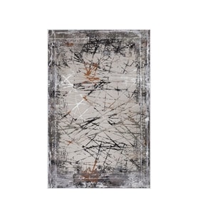 Eliana Home Baskılı, Yıkanabilir Kaymaz Taban Salon Halısı LNA0677 100x150 cm (Gri)