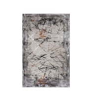 Eliana Home Baskılı, Yıkanabilir Kaymaz Taban Salon Halısı LNA0677 100x150 cm (Gri)