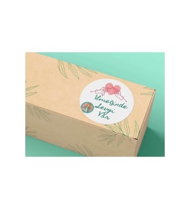 İlmeğinde Sevgi Var Sticker Amigurimi Kazak Patik Mat Terzi Örgü Etiketi Handmade 4 Cm (40 ADET)
