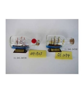 DENİZCİLİK › DENİZCİLİK GRUBU › Marine Şişe Gemi-Z&A ŞİŞE GEMİ>>11.5x5.5x7 cm.